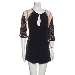 Colorblock pattern scoop neck romper